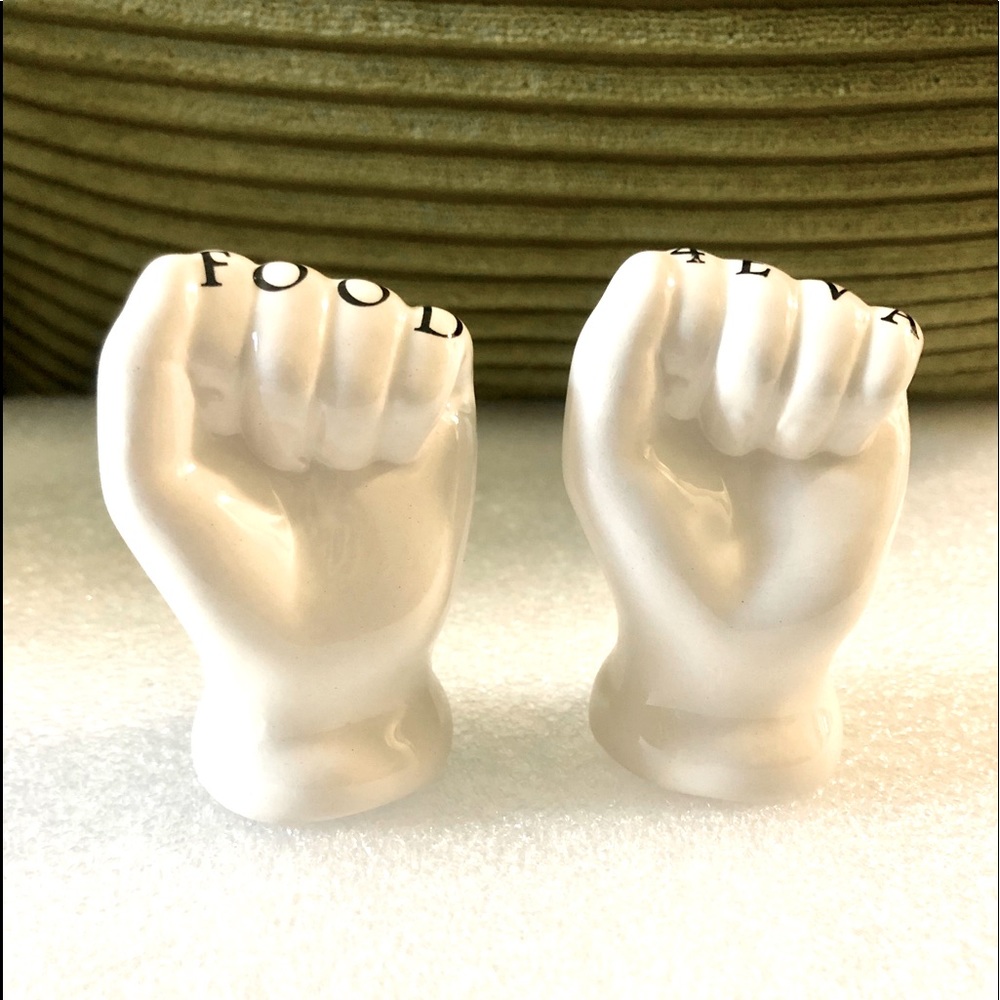 Knuckle Tattoo Porcelain Salt & Pepper Shakers